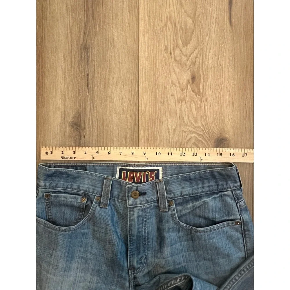 Levi's 511 Skinny Jeans Mens W33 L30 Blue Distressed Faded Wash Denim